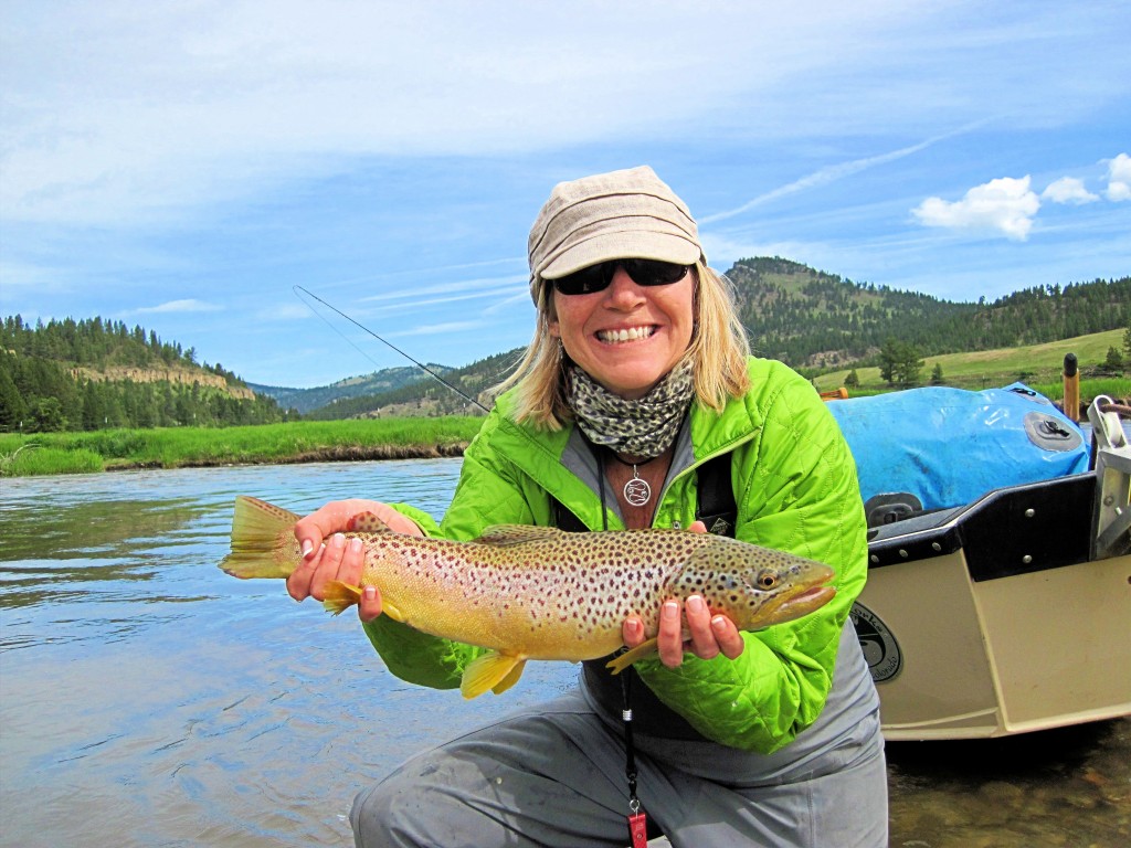 Debbie and a Big Smith River Brown